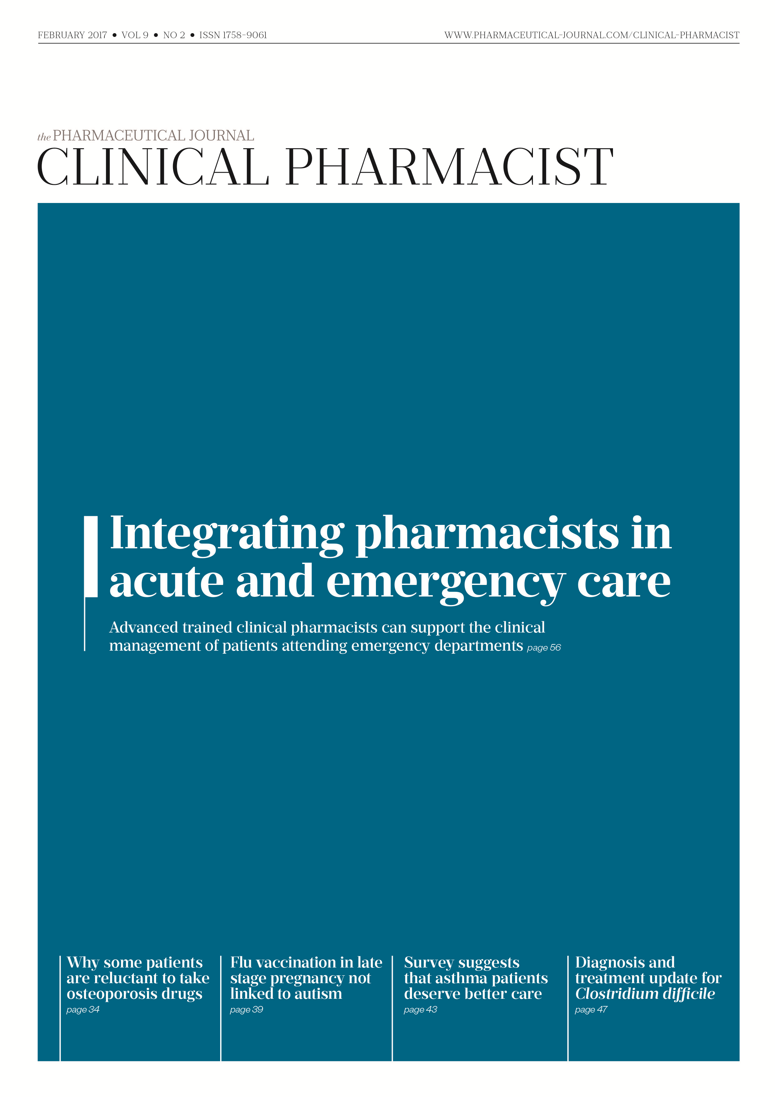 Publication issue cover for CP, February 2017, Vol 9, No 2
