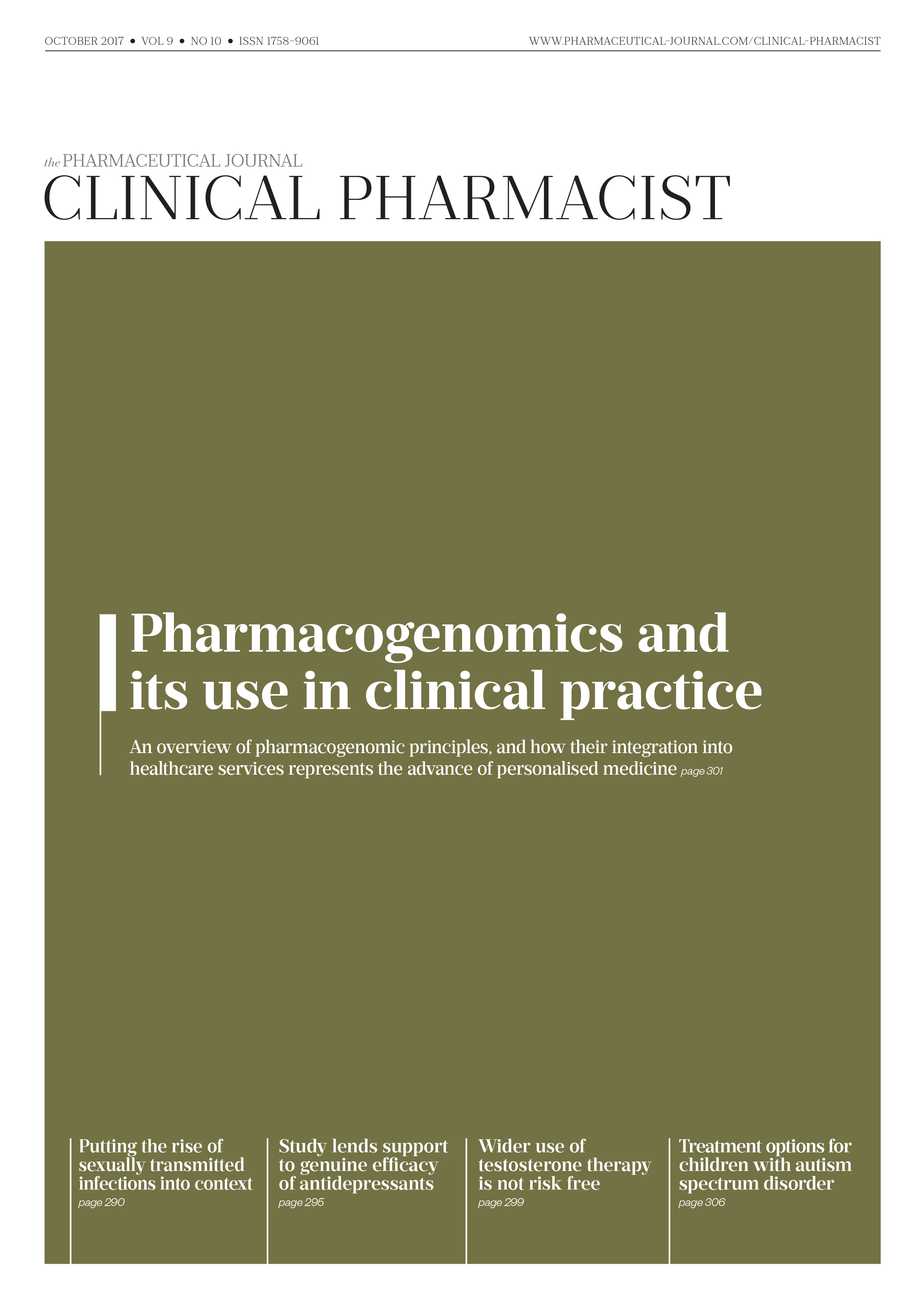 Publication issue cover for CP, October 2017, Vol 9, No 10