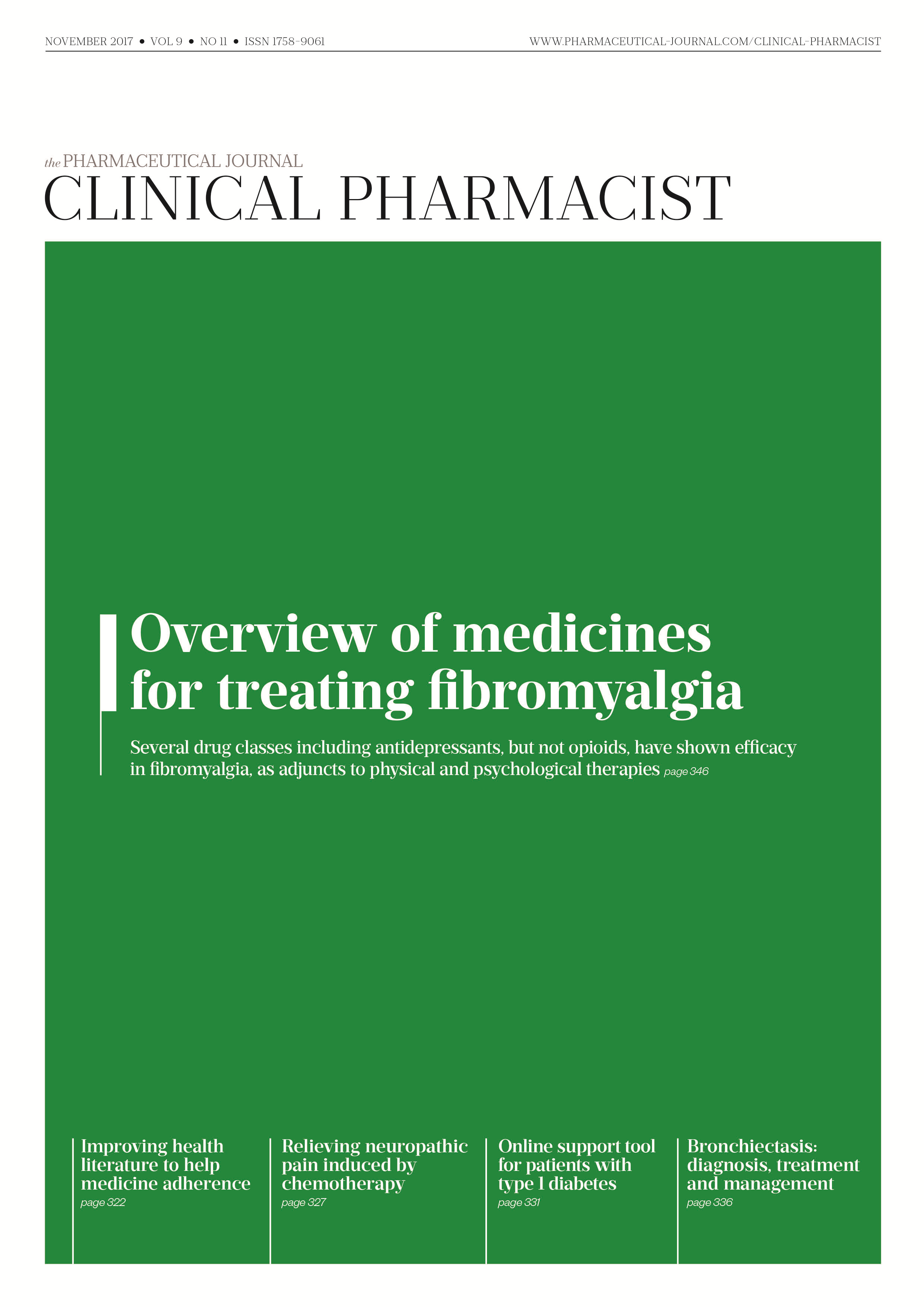 Publication issue cover for CP, November 2017, Vol 9, No 11