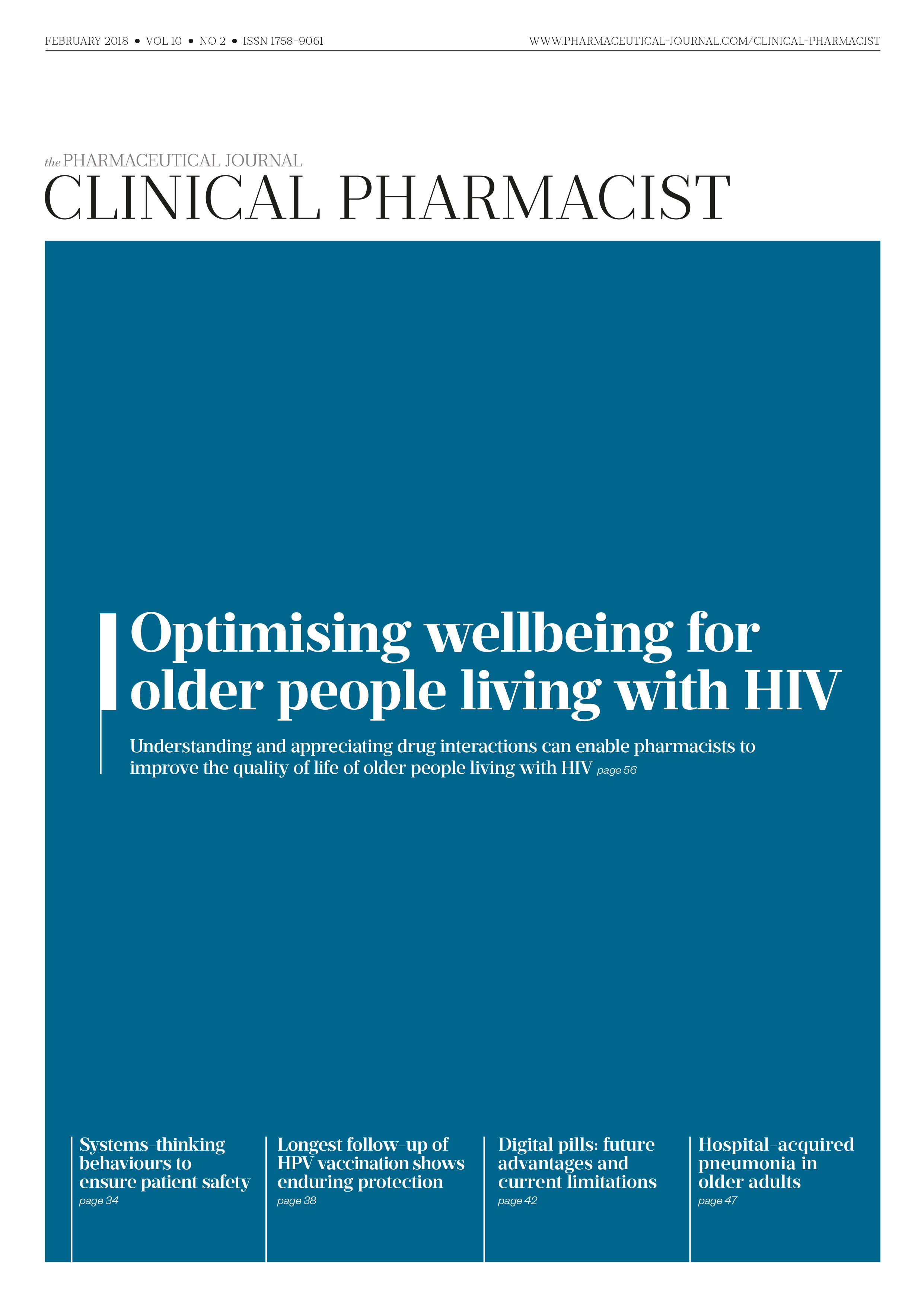 Publication issue cover for CP, February 2018, Vol 10, No 2