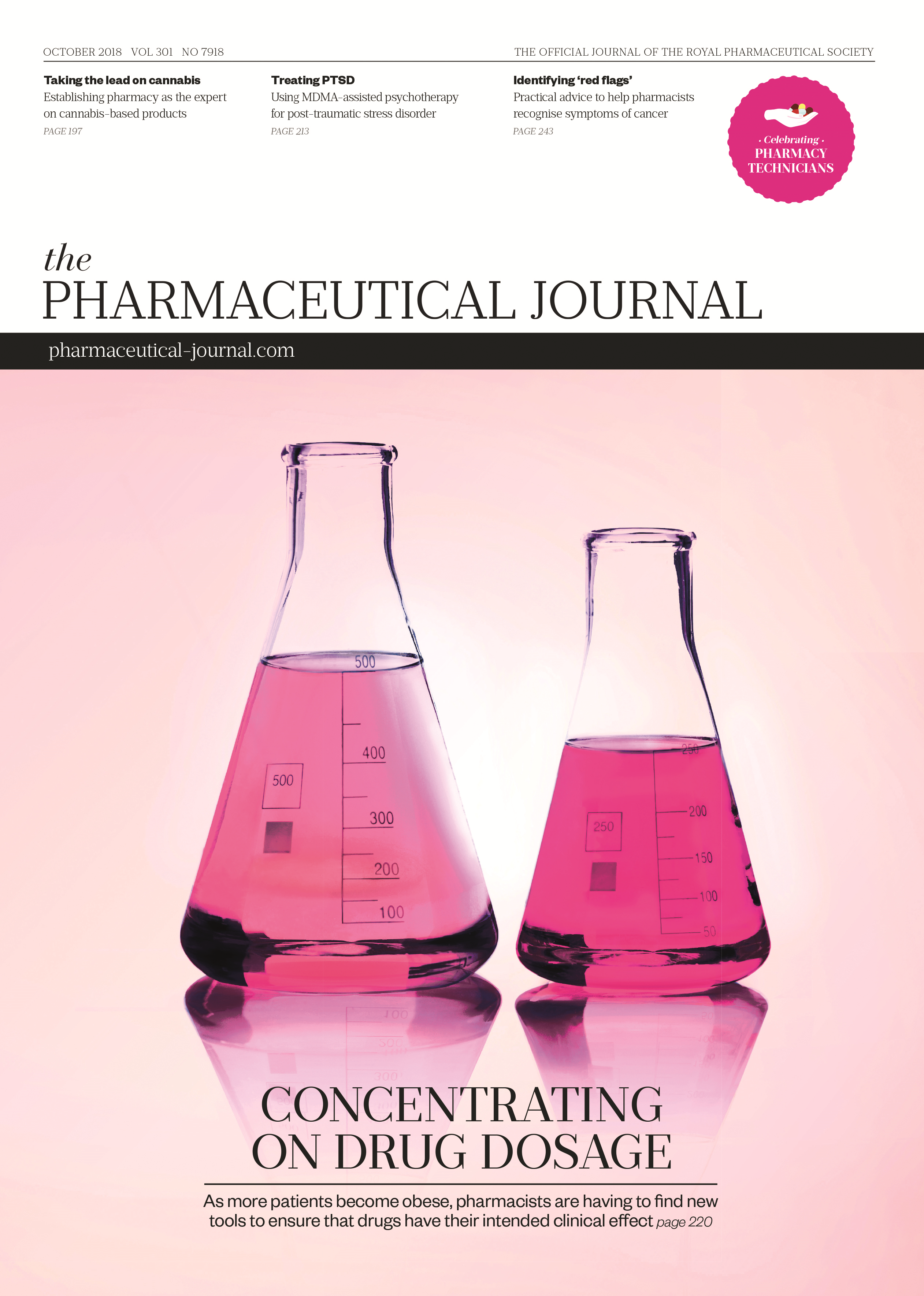Publication issue cover for PJ, October 2018, Vol 301, No 7918