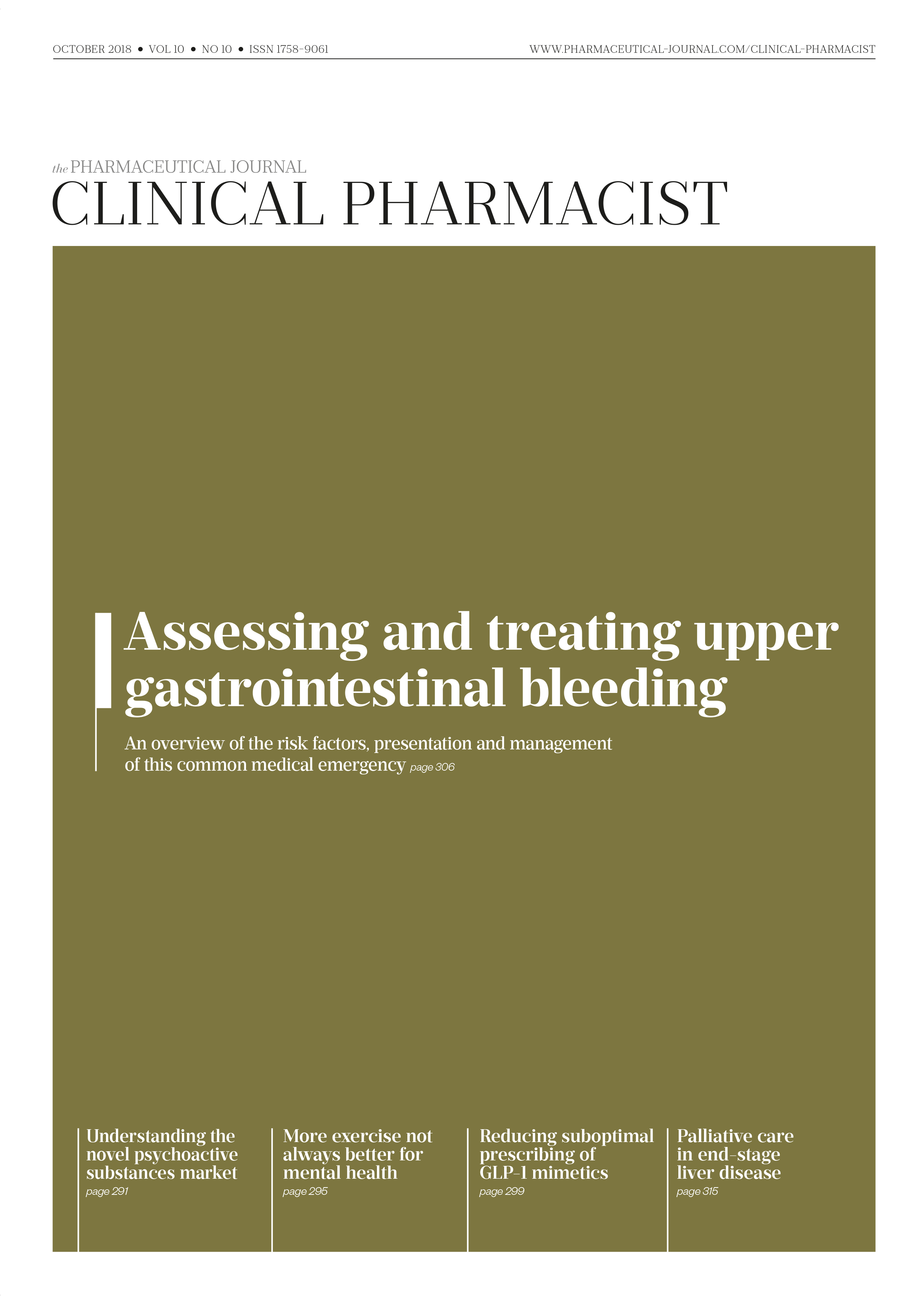 Publication issue cover for CP, October 2018, Vol 10, No 10