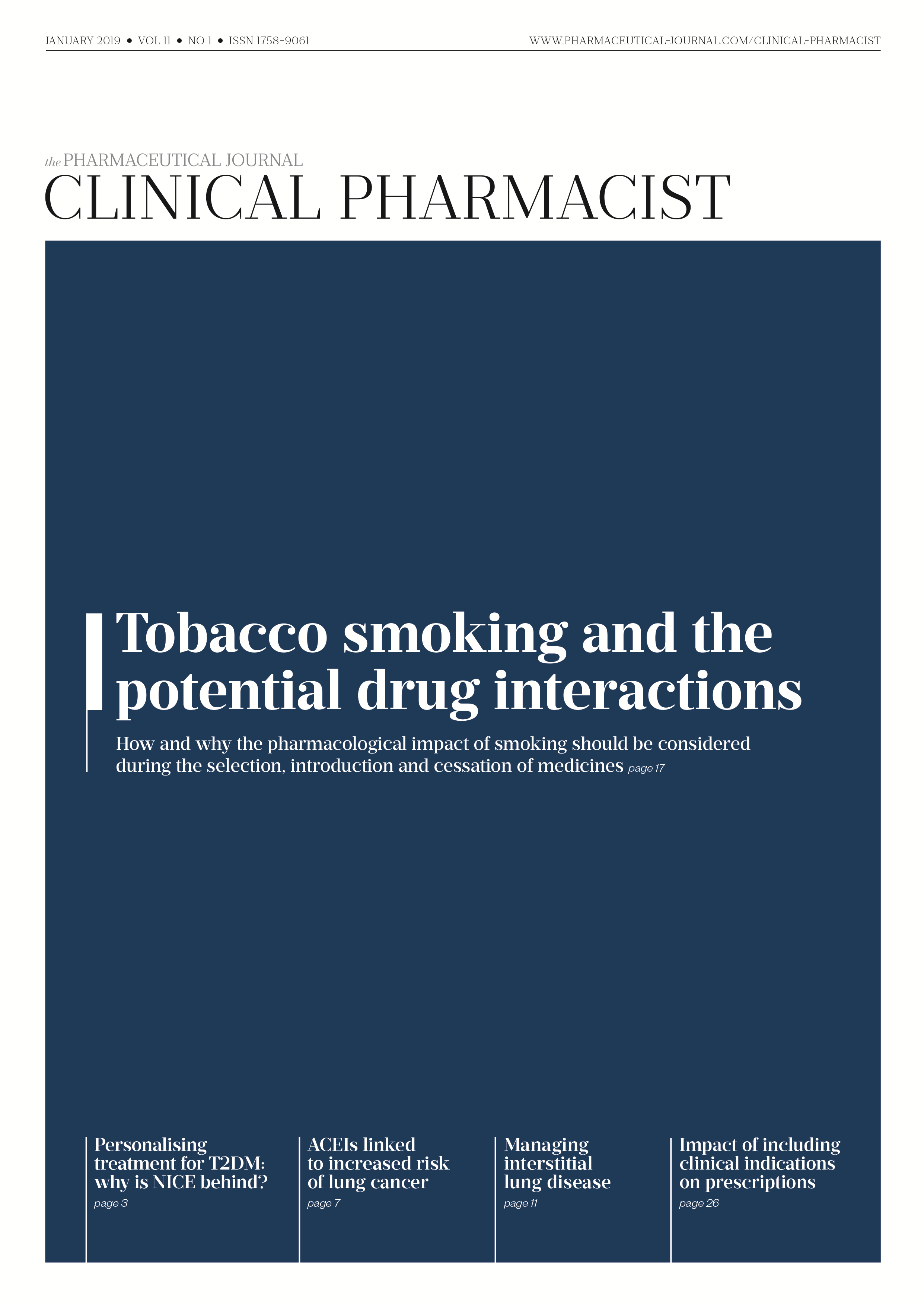 Publication issue cover for CP, January 2019, Vol 11, No 1