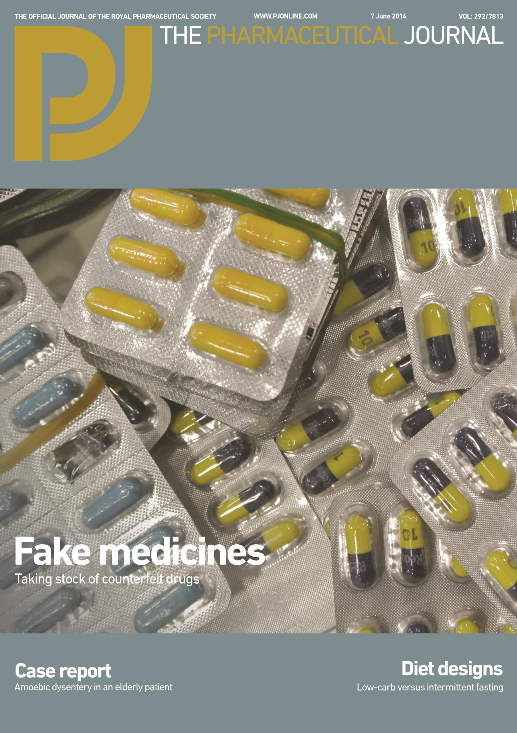 Publication issue cover for PJ, 7 June 2014, Vol 292, No 7813