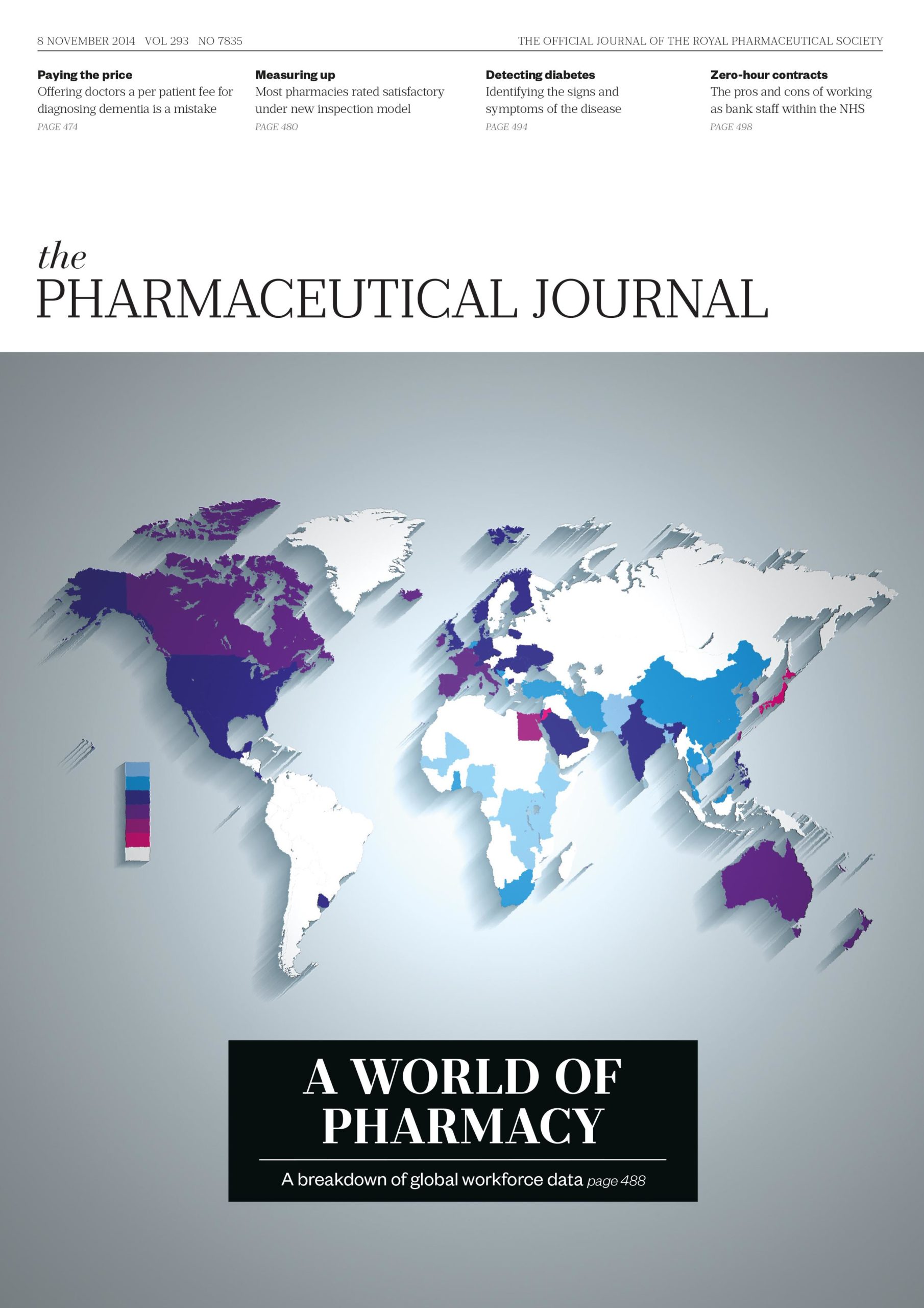 Publication issue cover for PJ, 8 November 2014, Vol 293, No 7835