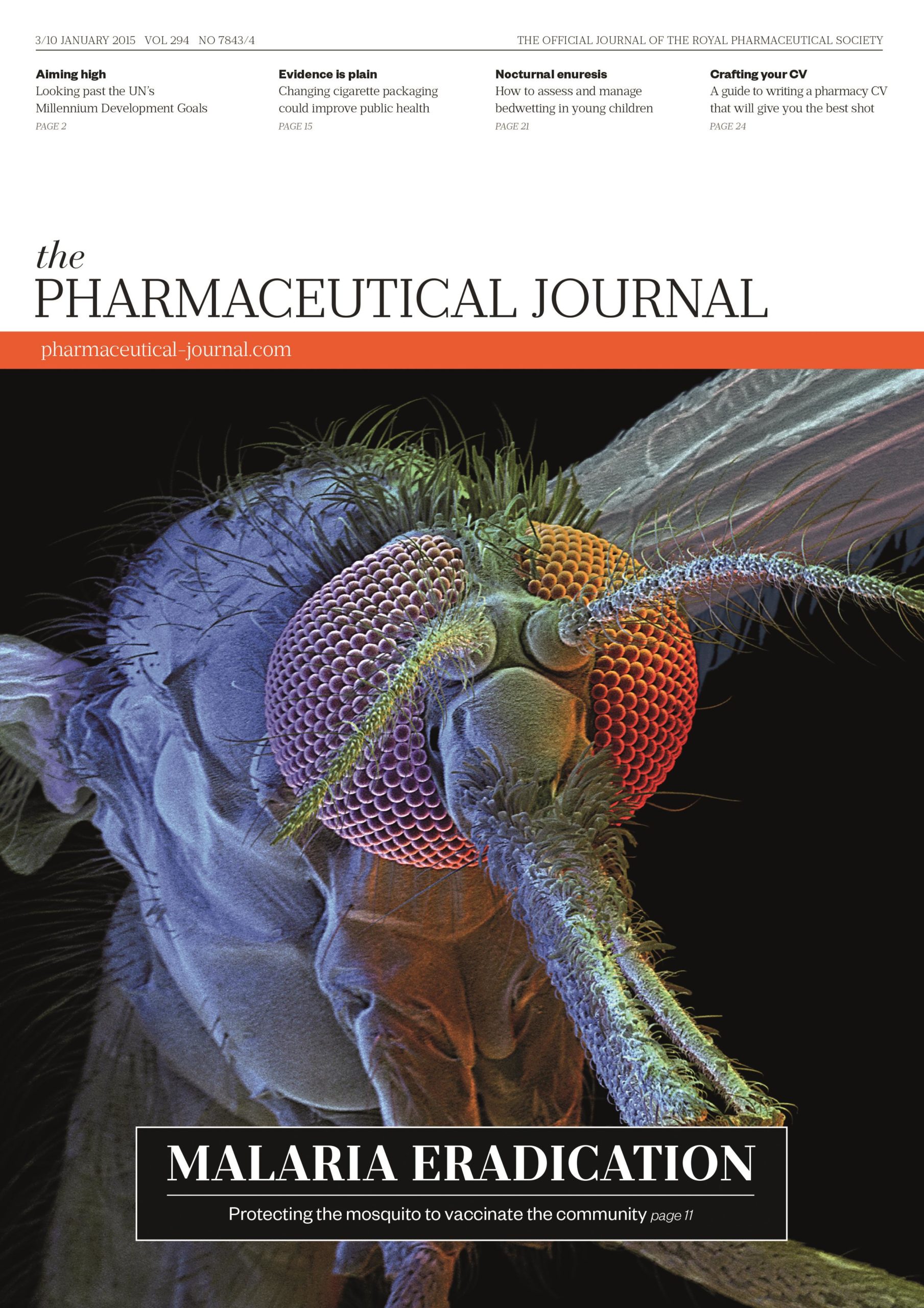 Publication issue cover for PJ, 3/10 January 2015, Vol 294, No 7843/4