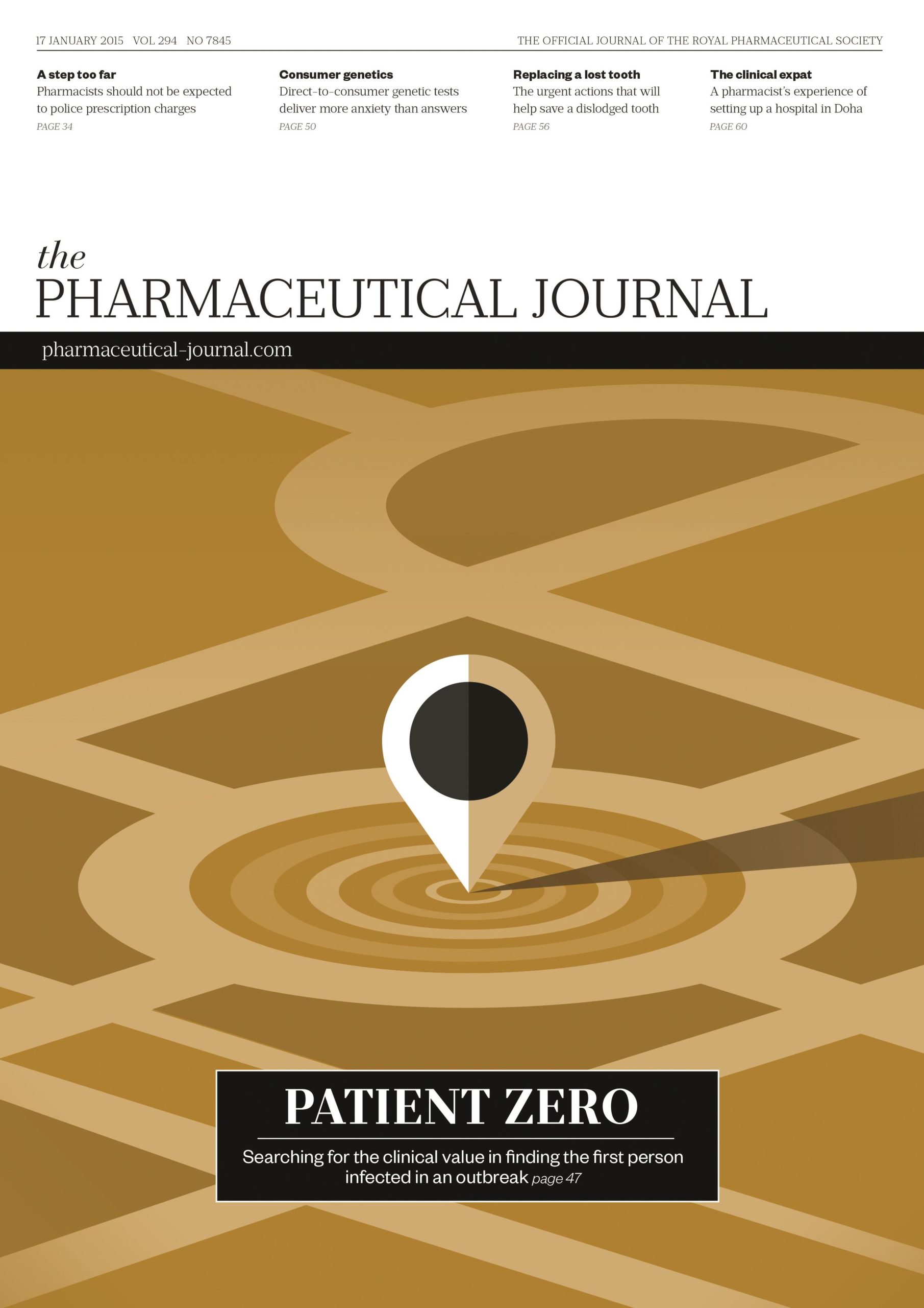 Publication issue cover for PJ, 17 January 2015, Vol 294, No 7845