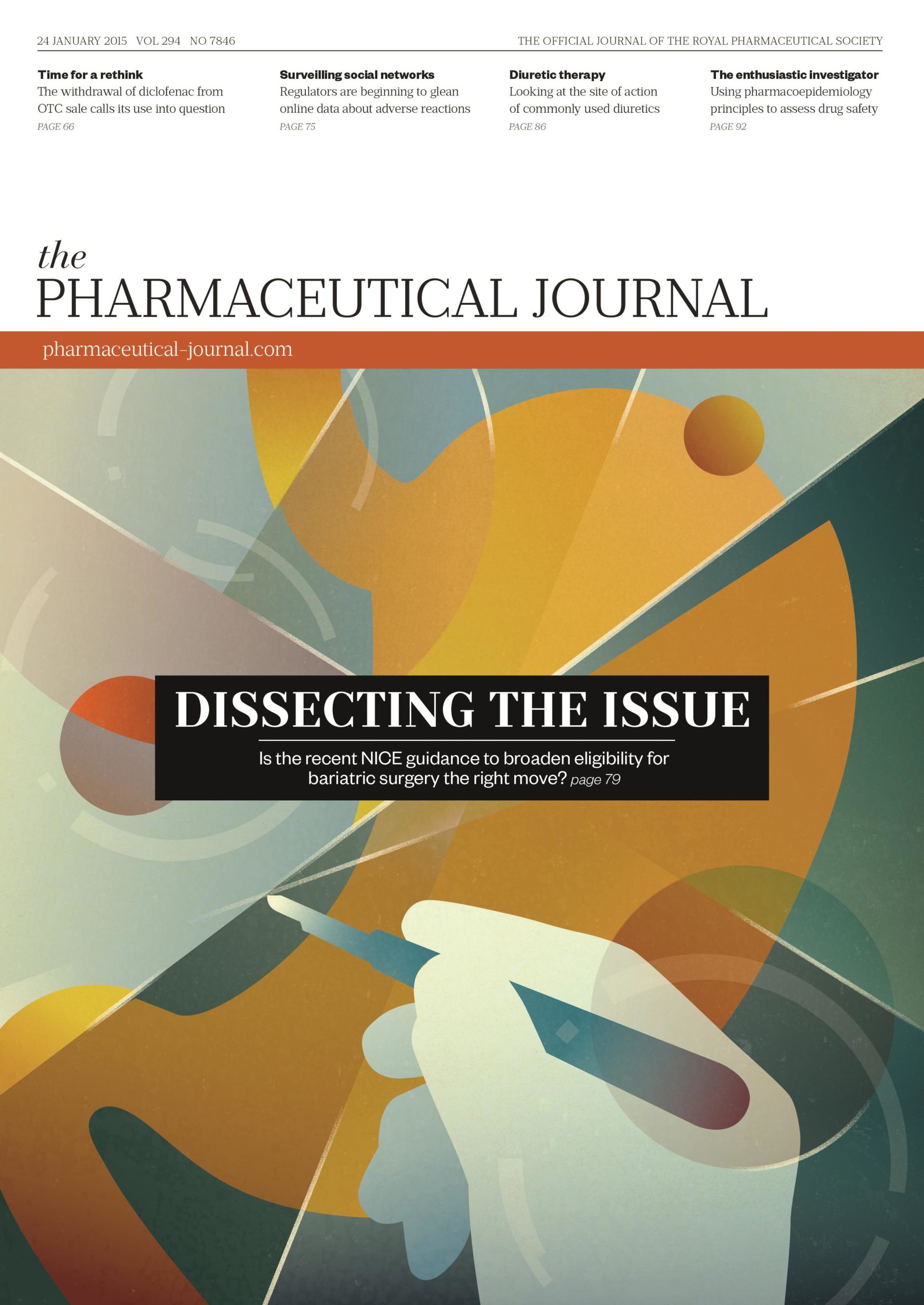 Publication issue cover for PJ, 24 January 2015, Vol 294, No 7846