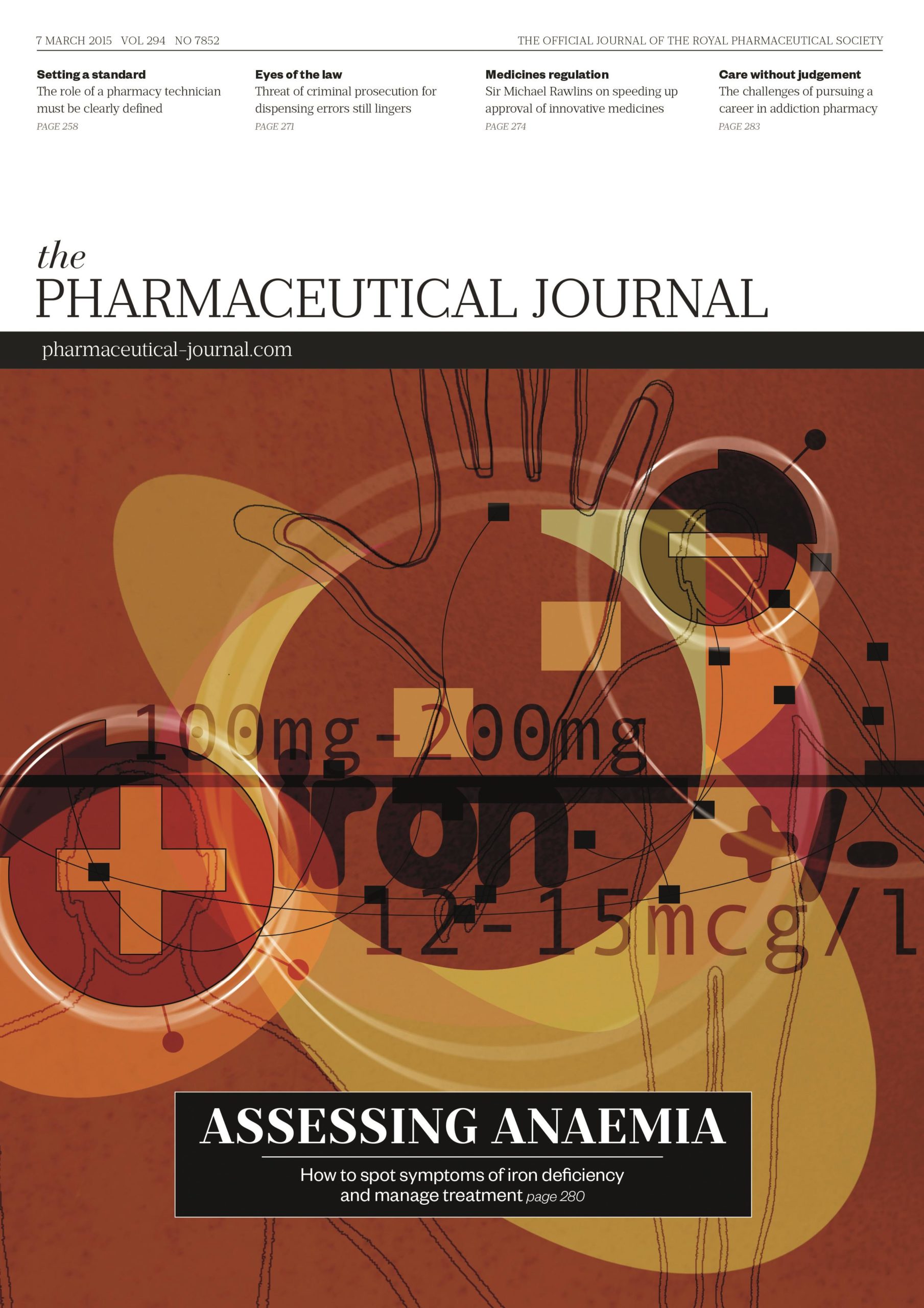 Publication issue cover for PJ, 7 March 2015, Vol 294, No 7852