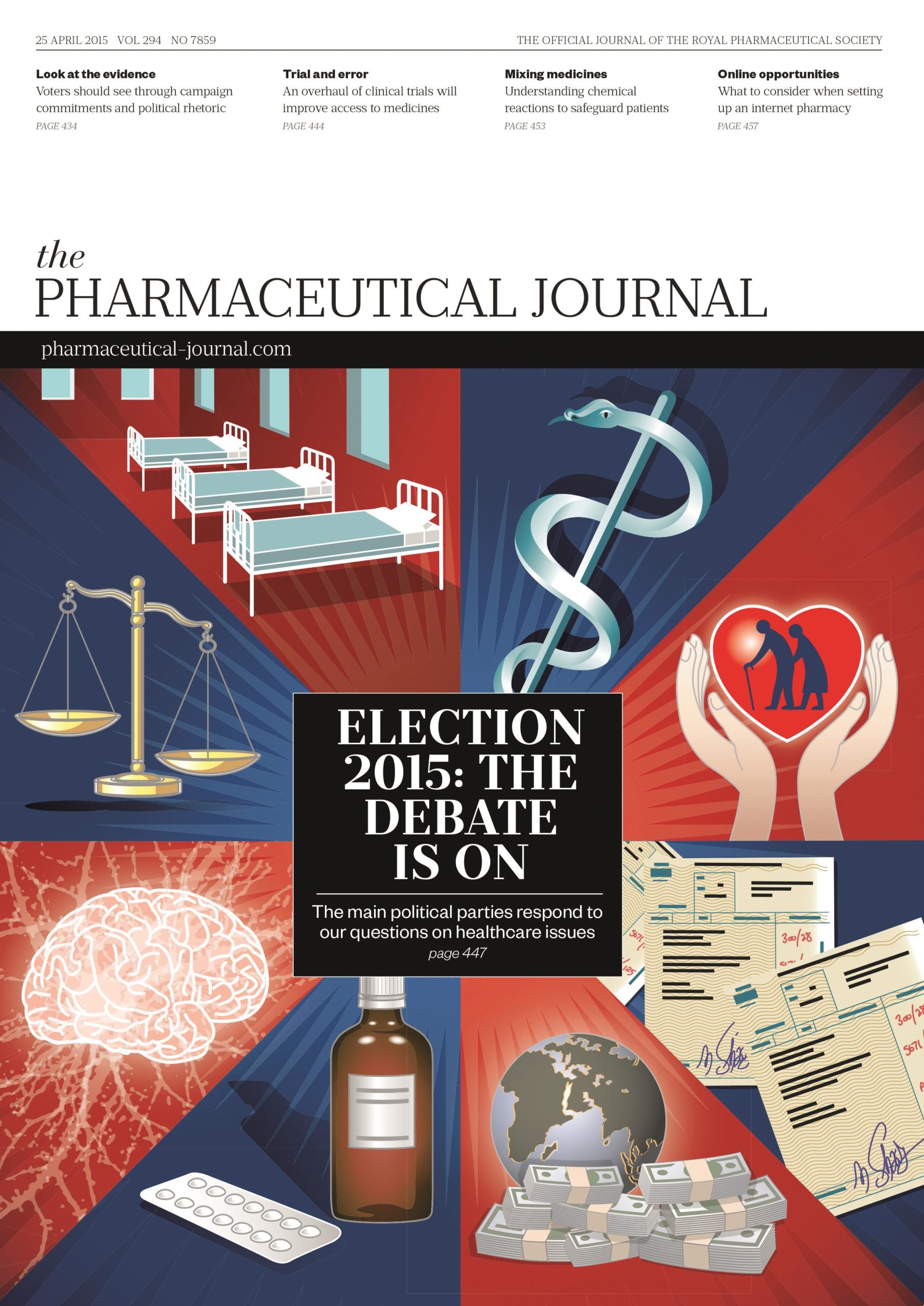 Publication issue cover for PJ, 25 April 2015, Vol 294, No 7859