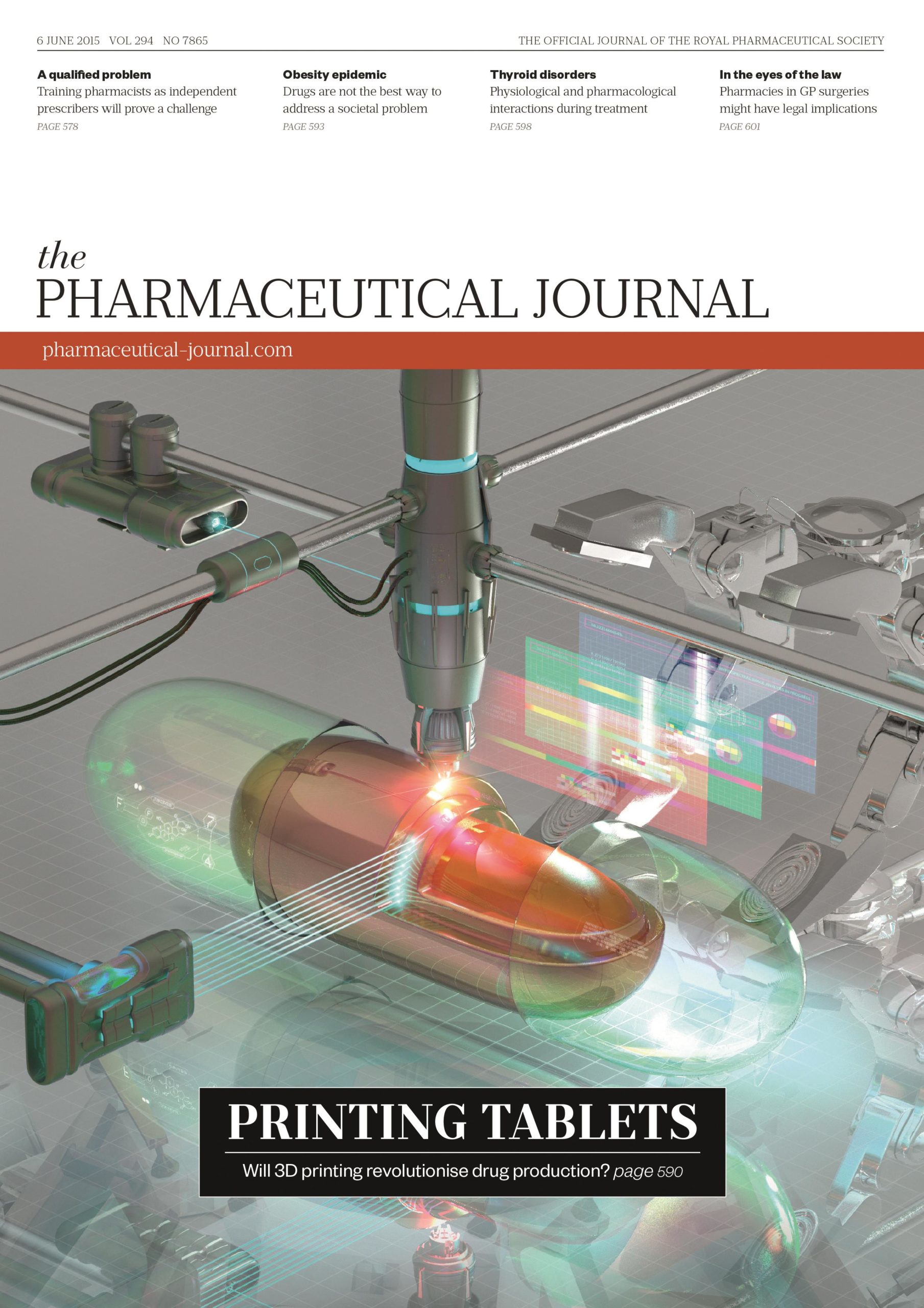 Publication issue cover for PJ, 6 June 2015, Vol 294, No 7865