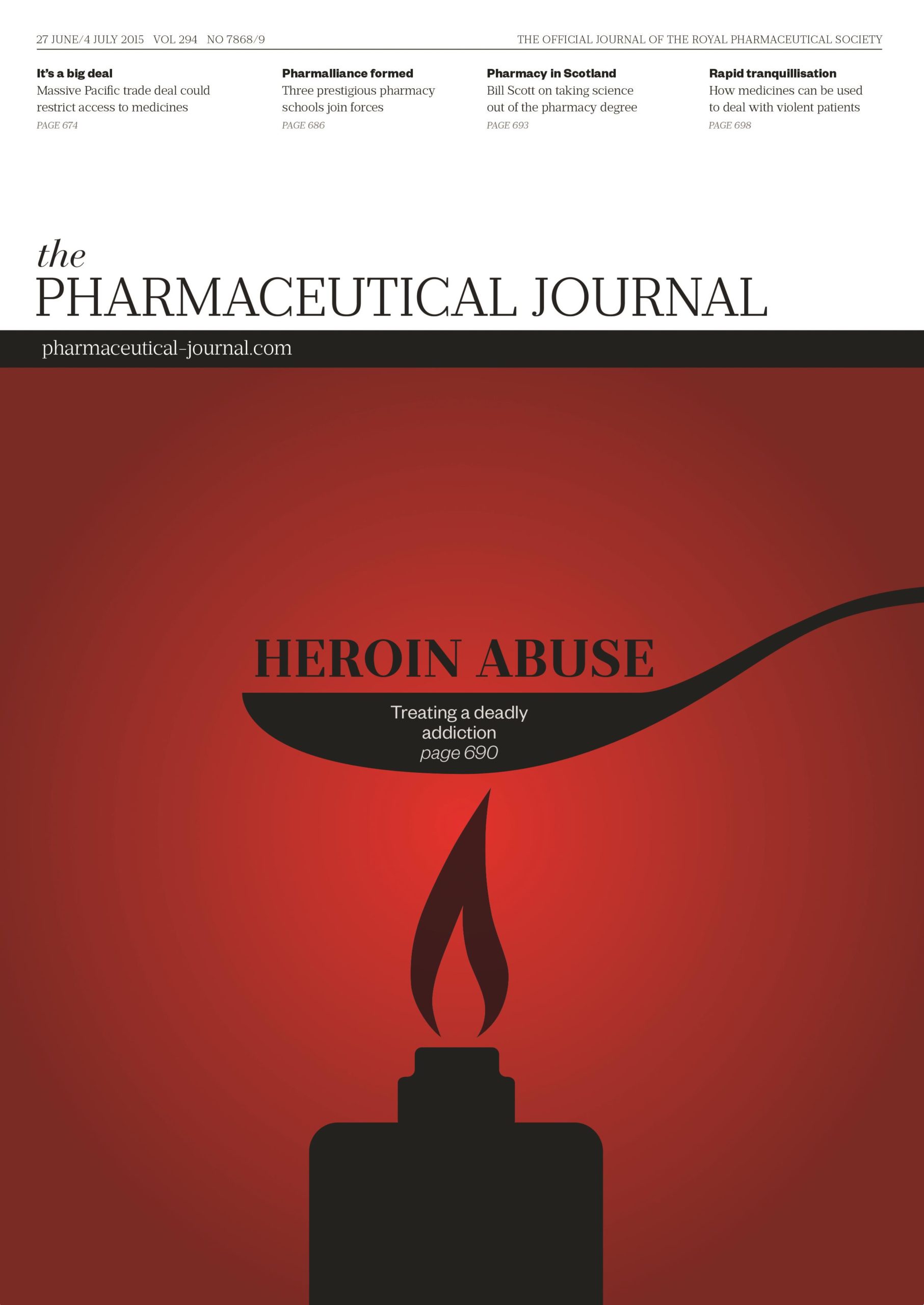 Publication issue cover for PJ, 27 June/4 July 2015, Vol 294, No 7868/9