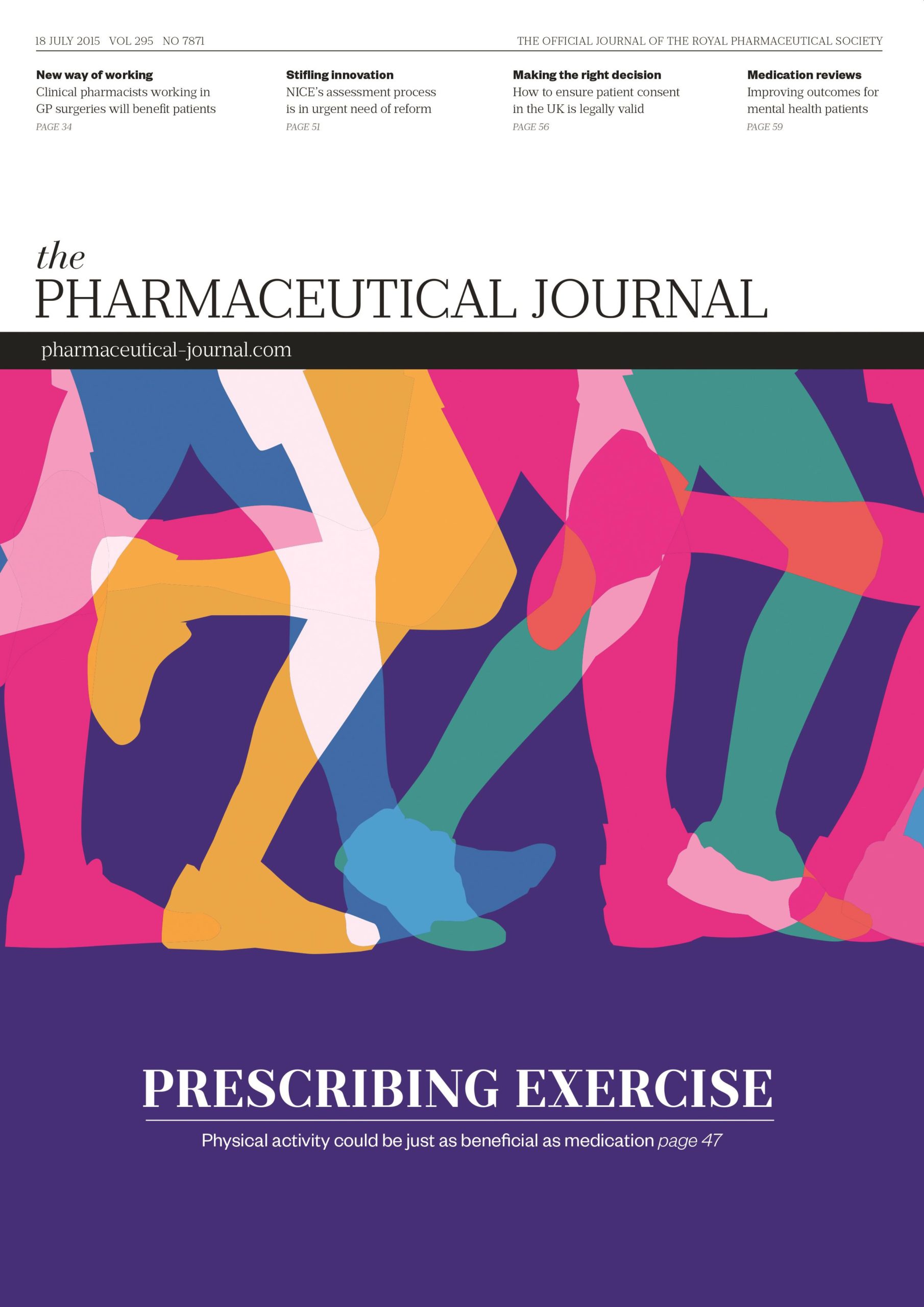 Publication issue cover for PJ, 18 July 2015, Vol 295, No 7871