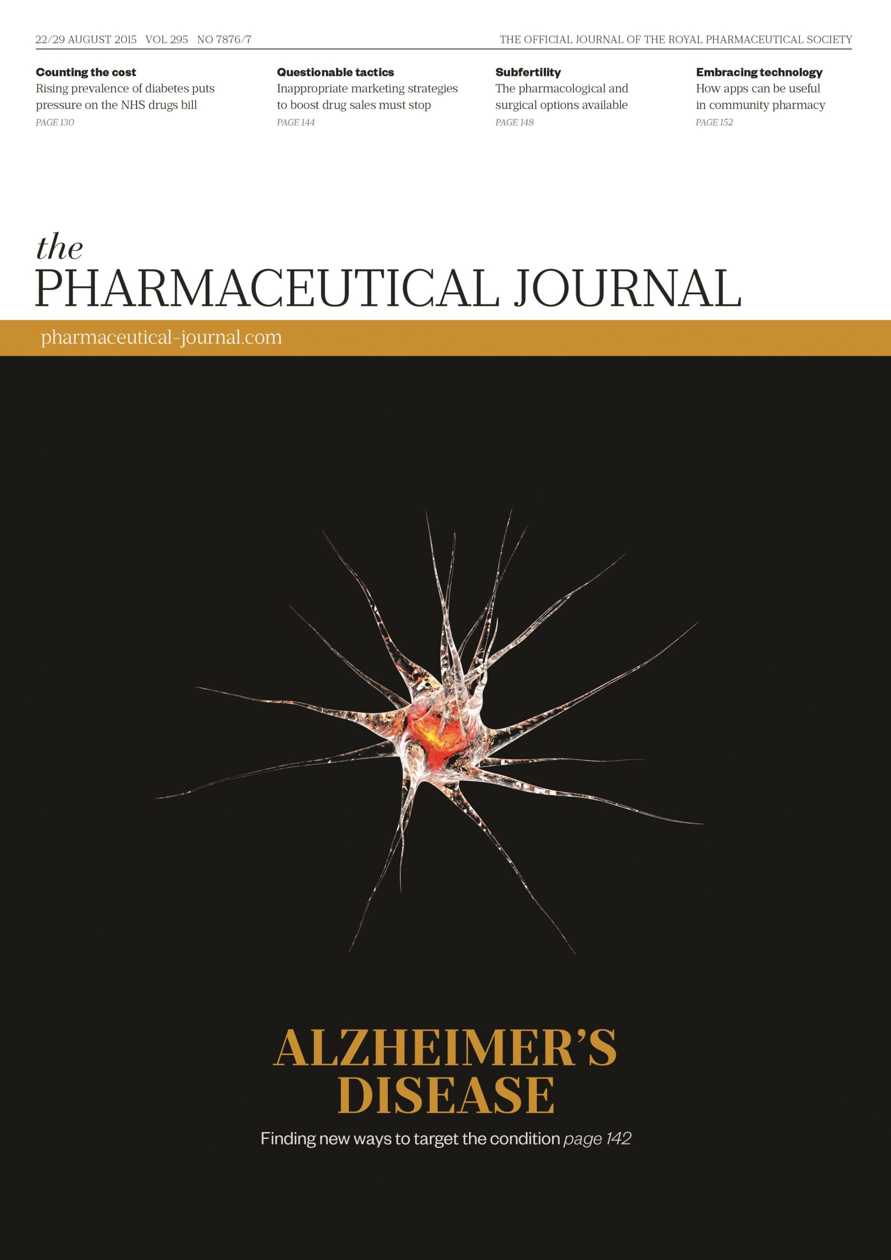 Publication issue cover for PJ, 22/29 August 2015, Vol 295, No 7876/7