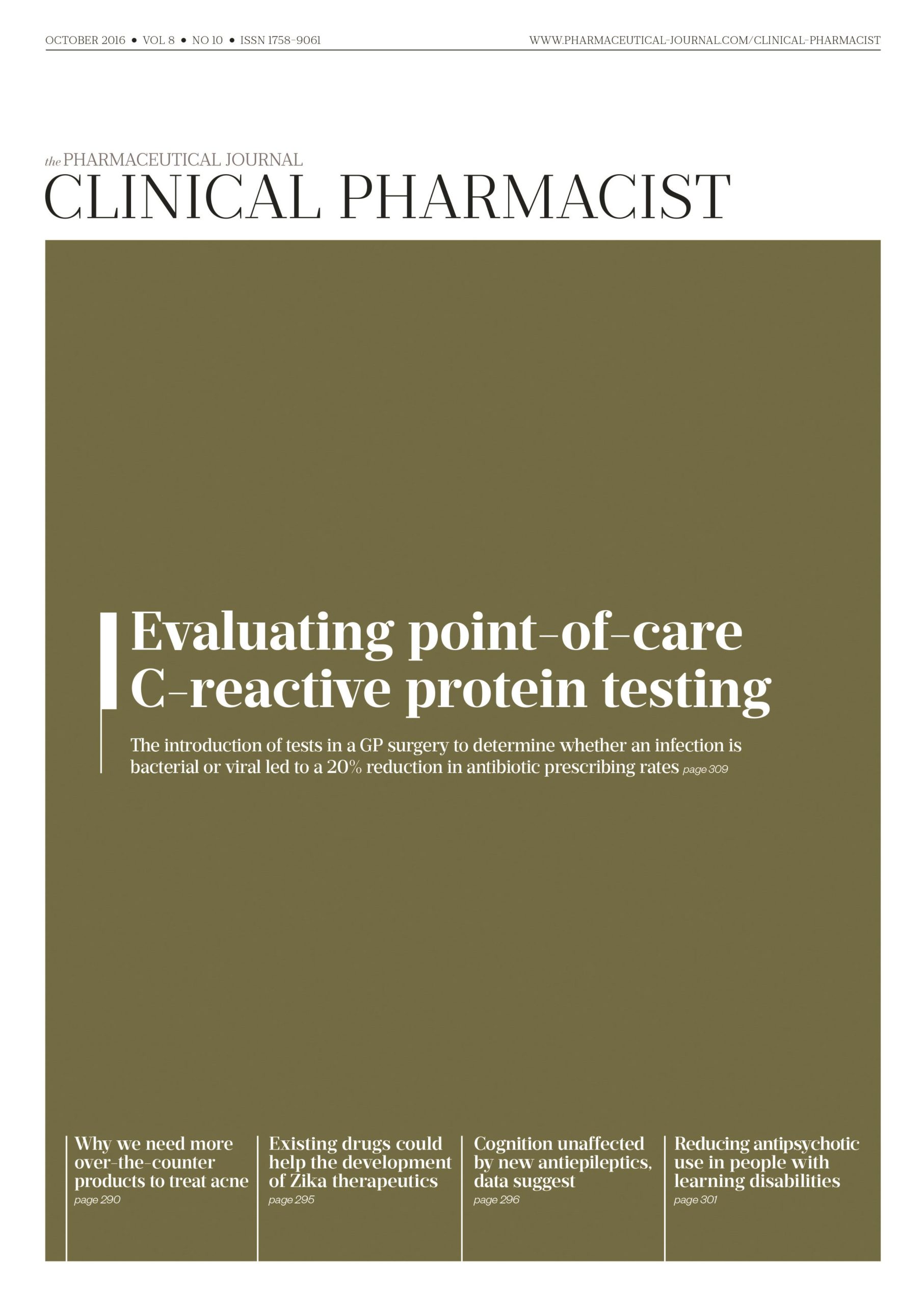 Publication issue cover for CP, October 2016, Vol 8, No 10