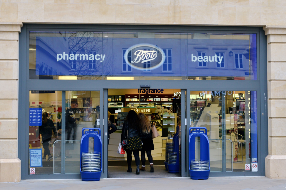 Boots pharmacy shop front
