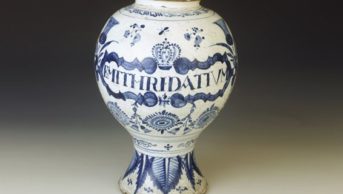 Delftware Drug Jar labelled 'E MITHRIDATIVM', circa 1720