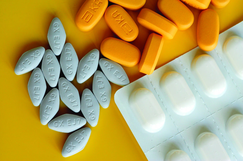 Tablets of Viramune (nevirapine), Epivir (Lamivudine) and Kaletra (ritonavir/lopinavir), triple therapy for treatment of HIV