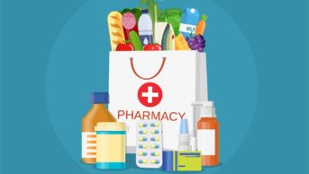 Pharmacy and nutrition concept