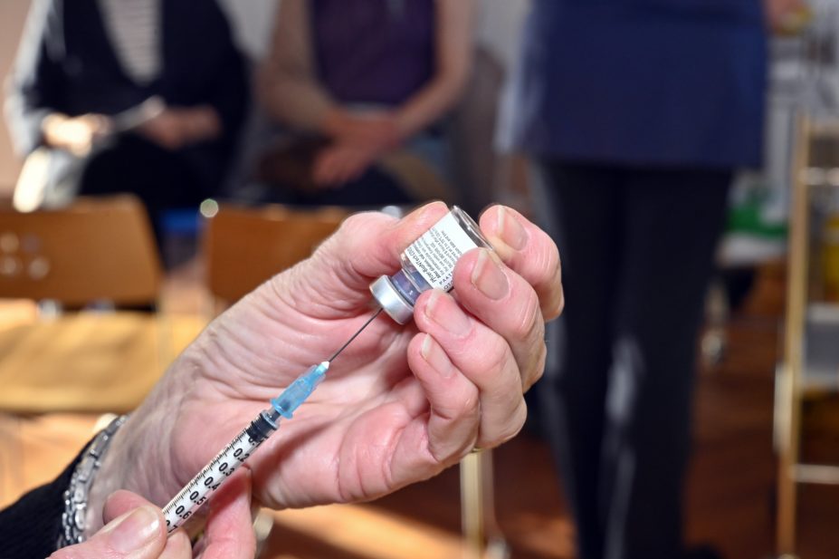 Vaccine being drawn