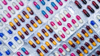 Colourful blister packs of pharmaceutical pills