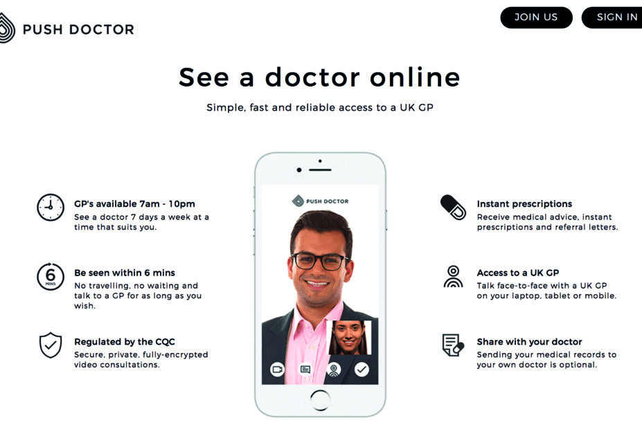 Push Doctor homepage