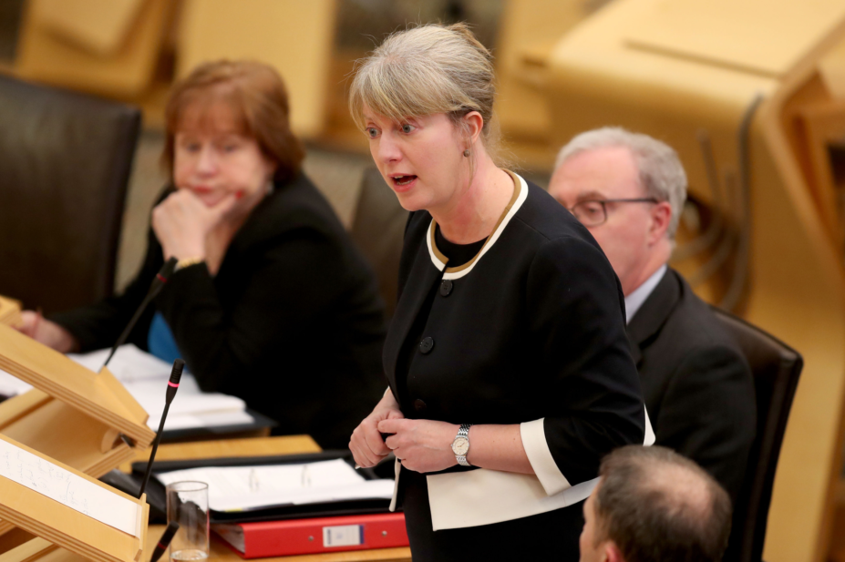 Shona Robison, the Scottish health minister, talking in the Scottish parliament