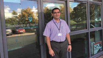 Pharmacist Tariq Atchia works in homecare at the interface of community and hospital pharmacy