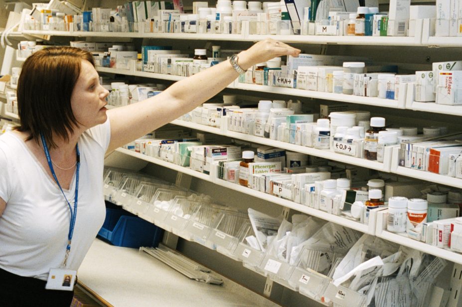 Pharmacist in dispensary