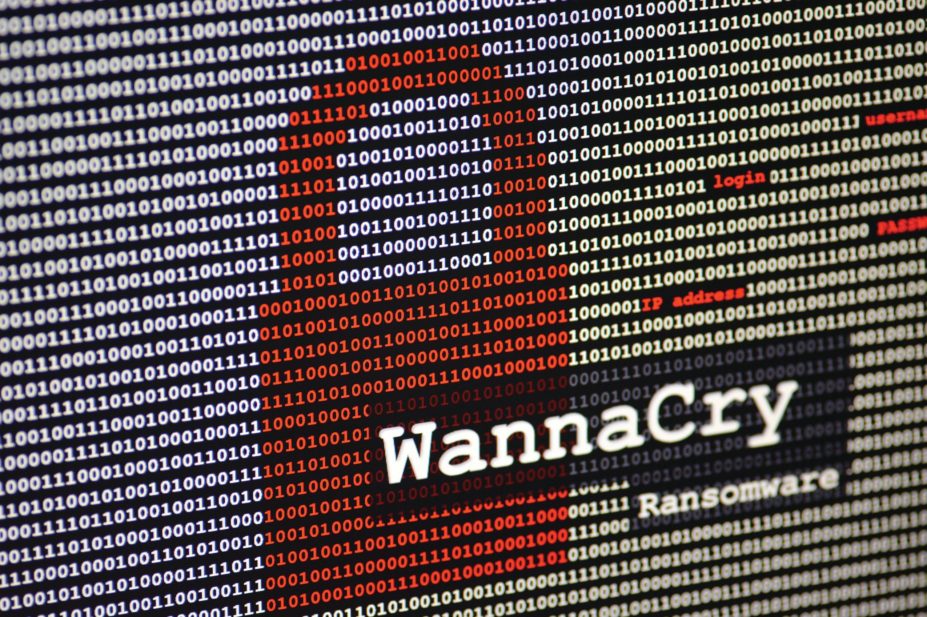 Concept image of the WannaCry ransomware attack