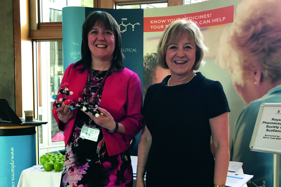 Maree Todd, MSP and pharmacist, and Aileen Bryson, interim director for RPS Scotland