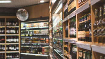 cheap alcohol on supermarket shelves