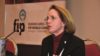 Pharmacist Ana Martinez speaks during the Congress of the International Pharmaceutical Federation (FIP)