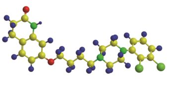 Molecular structure of aripiprazole