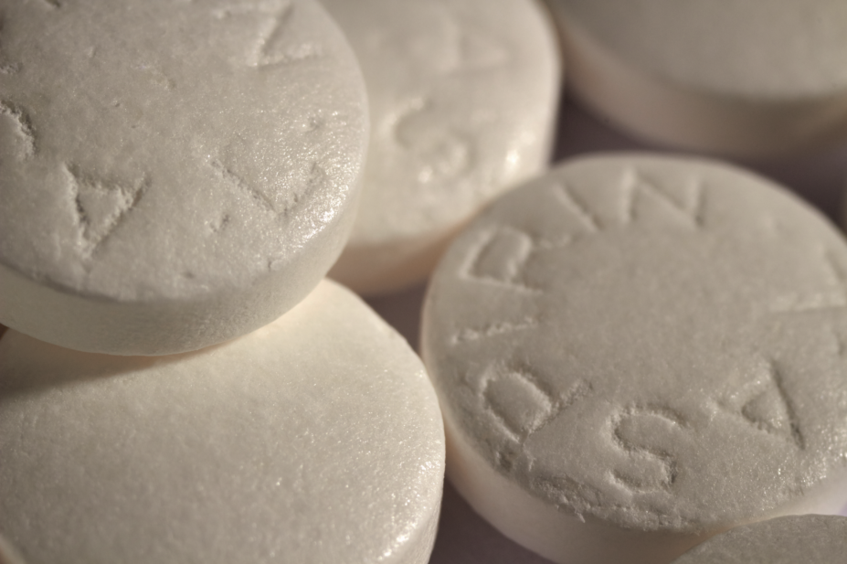 aspirin tablets close up
