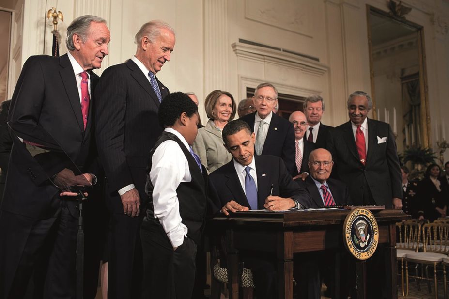 Pharmaceutical and medical device companies made US$6.49bn in fees, according to figures published as part of the Open Payments programme, brought about by the US Affordable Care Act 2010. In the image, Barack Obama signs the Act