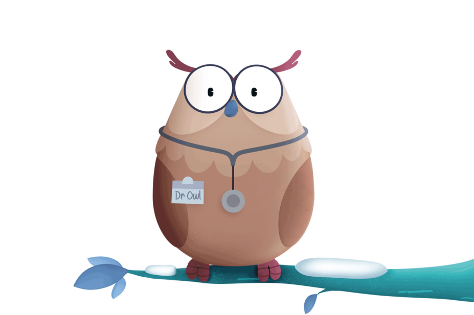 Dr Owl from the Scottish 'Be Health-Wise This Winter' wellness campaign