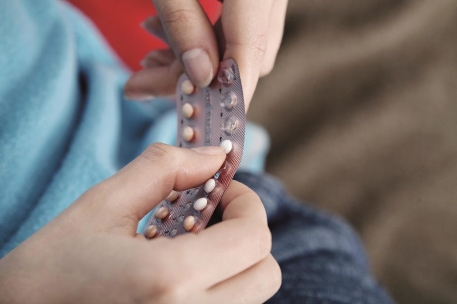 When women had genital tract infections, different forms of hormonal contraception affected immune markers involved in acquisition of HIV. In the image, woman taking the pill