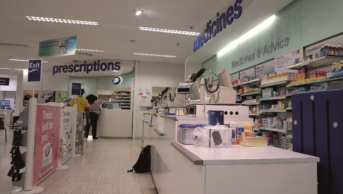 Boots pharmacy counter