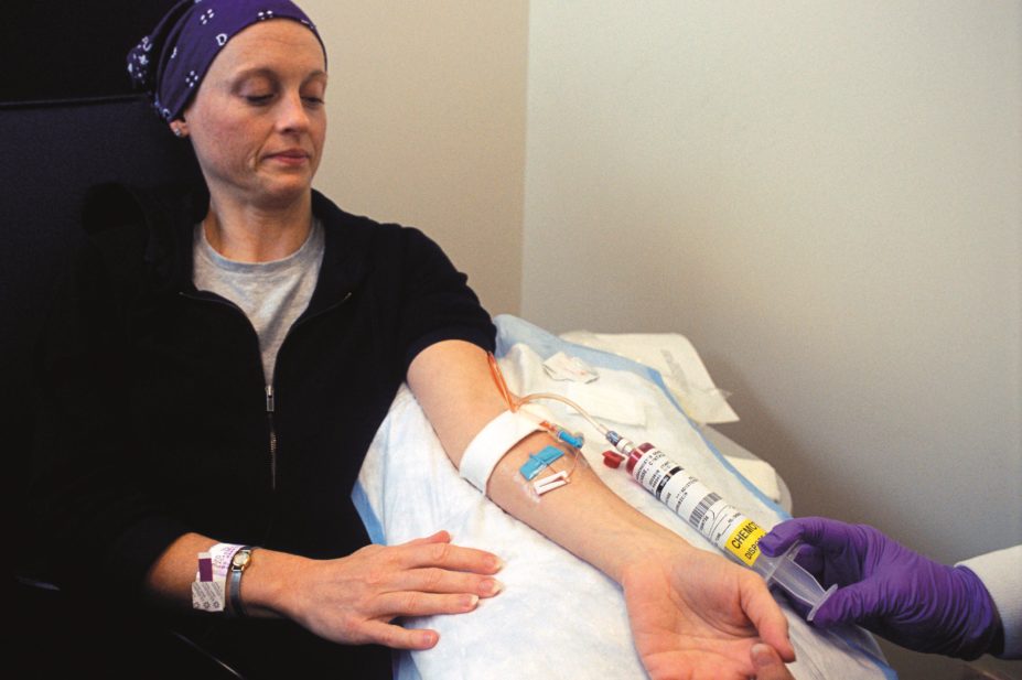 A new rescue treatment, uridine triacetate, for patients accidentally given an overdose of chemotherapy has been approved by the US FDA. In the image, a cancer patient receives chemotherapy treatment