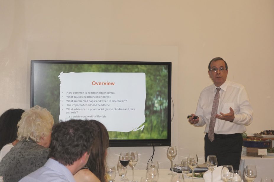 Ishaq Abu-Arafeh, consultant paediatrician at the Royal Hospital for Sick Children in Glasgow, speaks at the RB event about childhood headache