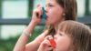Children using inhalers