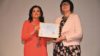 Claire Anderson receives FIP Fellowship at the opening ceremony of the International Pharmaceutical Federation annual congress