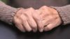 Close up of an elderly person's hands
