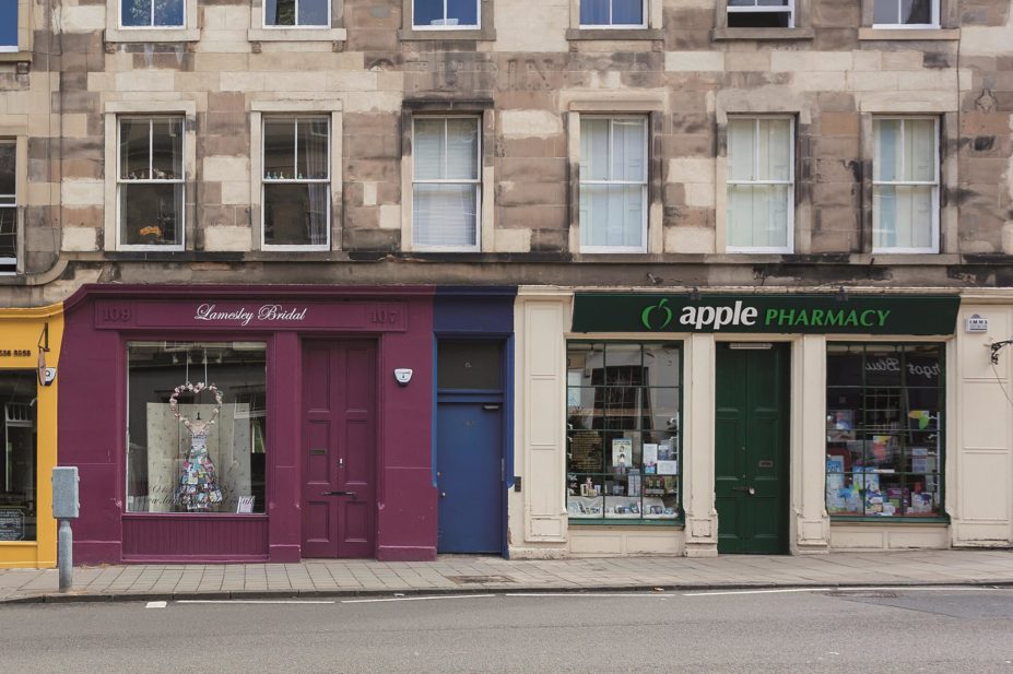 Community pharmacy in the centre of Edinburgh