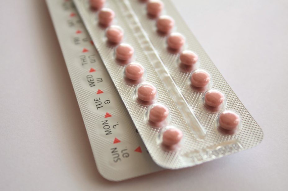 Blister pack of contraceptive pills
