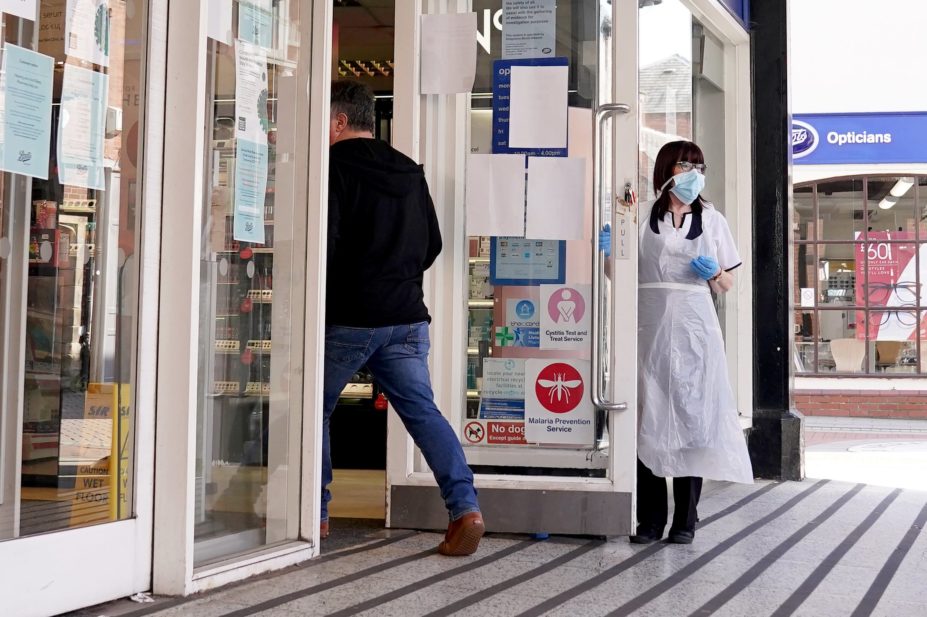 pharmacy staff wearing PPE