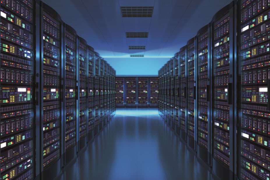 Room of servers holding data