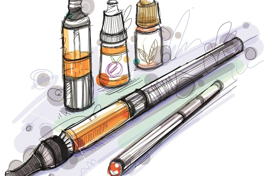 Illustration of e-cigarette