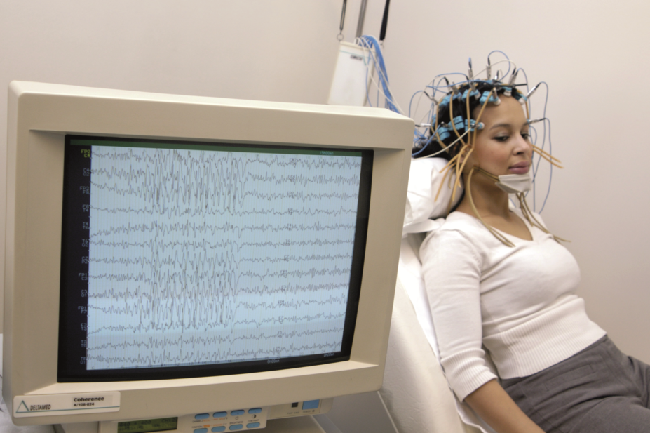EEG examination of patient with epilepsy